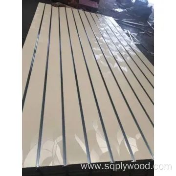 Factory Grooved MDF 18mm Melamine Slot MDF Panel with Aluminum Inserts